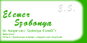 elemer szobonya business card